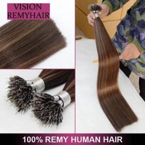 Highest Quality 100% Remy I -Tip Nano Ring Hair Extension