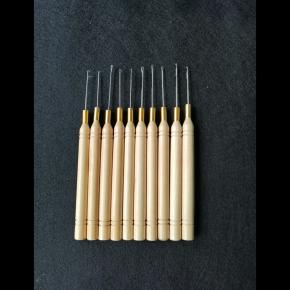 wooden handle hook needles for hair extension tools
